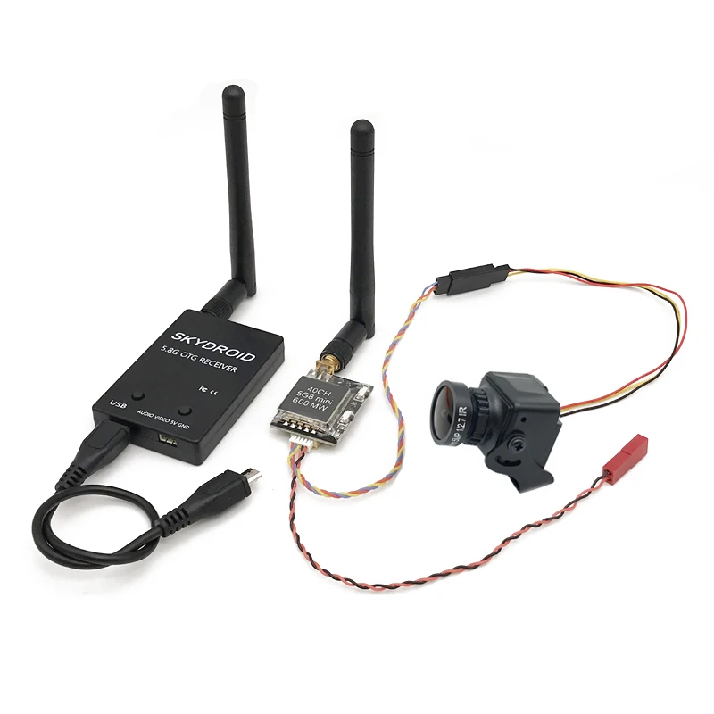 Готовый к использованию 5 8G FPV UVC приемник видео Downlink OTG VR Android телефон + 600 мВт