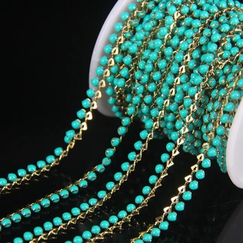 New! Amazonite Blue Enamel Beaded Rosary Chains,Plated Gold Lampwork Glass Link Copper Chain Necklace Jewelry Chokers Findings
New! Amazonite Blue Enamel Beaded Rosary Chains,Plated Gold Lampwork Glass Link Copper Chain Necklace Jewelry Chokers Findings