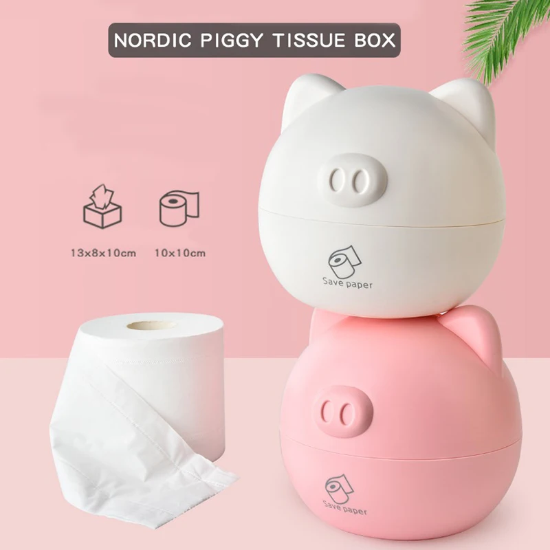 1PC Cute Pig Tissue Box Nordic Roll Paper Storage Box Round Shaped Tissue Box Container Towel Napkin Tissue Holder
1PC Cute Pig Tissue Box Nordic Roll Paper Storage Box Round Shaped Tissue Box Container Towel Napkin Tissue Holder