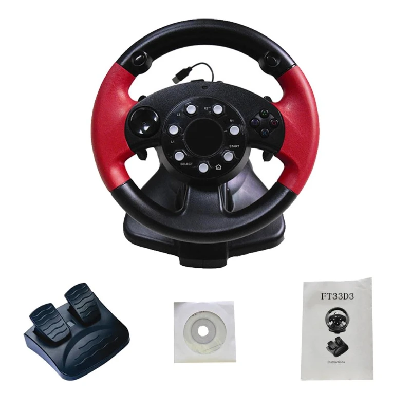 Gamepad Steering Wheel For FT33D3 D7 Series 200°Rotation Dual Motor Vibration For PS 3/PS 2/PC (D-INPUT/X-INPUT/Steam)
Gamepad Steering Wheel For FT33D3 D7 Series 200°Rotation Dual Motor Vibration For PS 3/PS 2/PC (D-INPUT/X-INPUT/Steam)