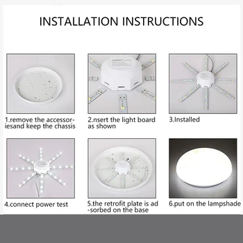 Ceiling Light Source 12W 16W 20W 24W LED Ceiling Lamp Octopus Module Light Board 220V Led Bulb Easy to Install Ceiling light new
Ceiling Light Source 12W 16W 20W 24W LED Ceiling Lamp Octopus Module Light Board 220V Led Bulb Easy to Install Ceiling light new