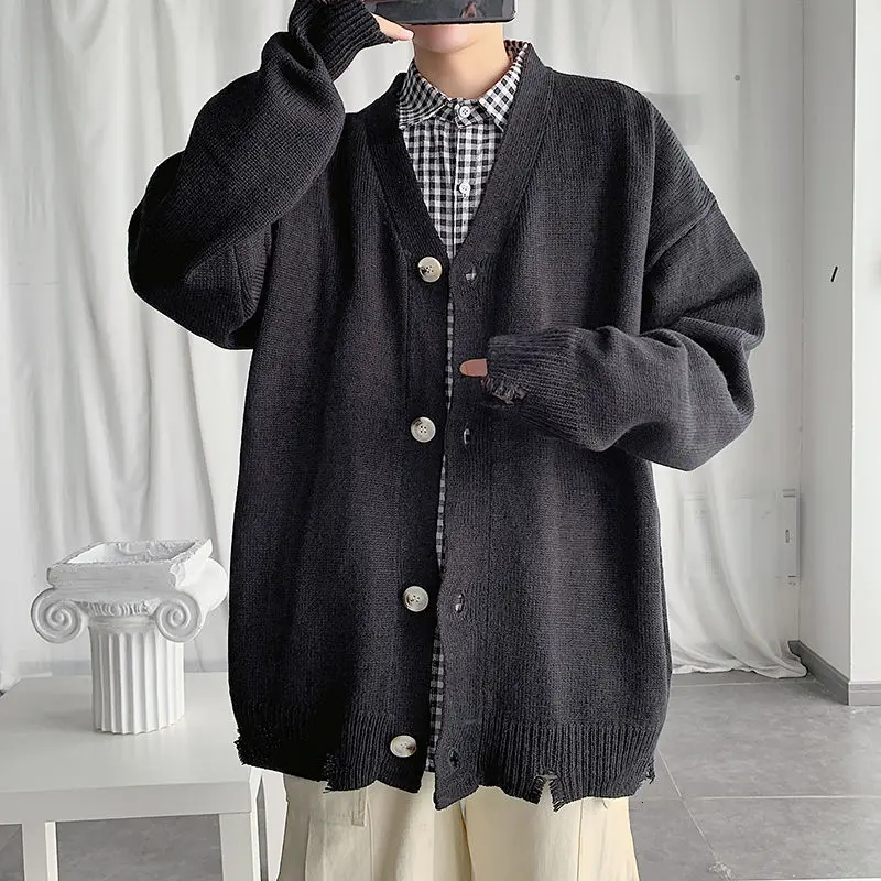 Korean Cardigan Men's Warm Fashiona Casual Retro V-neck Knitted Sweater Coat Men Loose Autumn Winter Sweater Jacket Mens Clothes
Korean Cardigan Men's Warm Fashiona Casual Retro V-neck Knitted Sweater Coat Men Loose Autumn Winter Sweater Jacket Mens Clothes