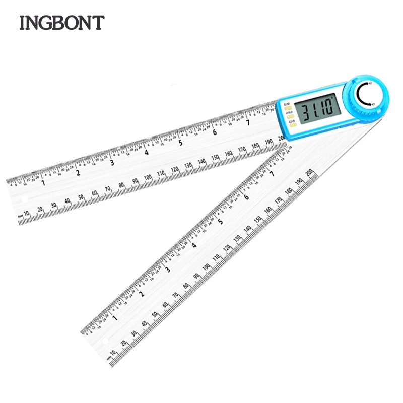 INGBONT 8-12Inch New Digital Protractor Angle Ruler Goniometer 200/500MM Electron Goniometer Finder Measuring Tool
INGBONT 8-12Inch New Digital Protractor Angle Ruler Goniometer 200/500MM Electron Goniometer Finder Measuring Tool