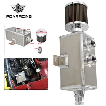 PQY - 1L Universal Car Aluminum Oil Catch Can Tank Silver Black Fuel Tanks with Breather Filter Drain Tap 1LT Baffled PQY9491 
PQY - 1L Universal Car Aluminum Oil Catch Can Tank Silver Black Fuel Tanks with Breather Filter Drain Tap 1LT Baffled PQY9491