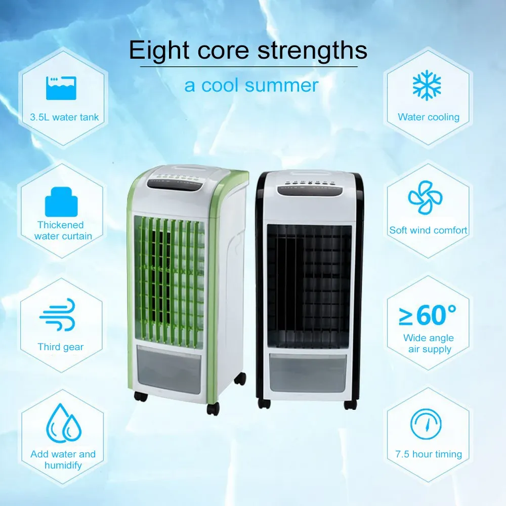 60W Evaporative Air Fan Ice Cooler Conditioner 3 Wind Modes Purifier Humidifier Negative Ion Air Purification air conditioner
60W Evaporative Air Fan Ice Cooler Conditioner 3 Wind Modes Purifier Humidifier Negative Ion Air Purification air conditioner