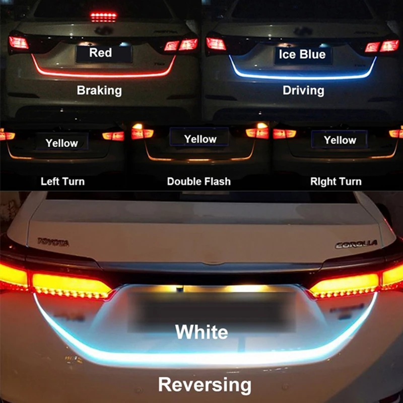 OKEEN 120cm car-styling yellow turn signal led trunk strip Light for car Tail trunk led Tailgate strip flash follow LED Light 
OKEEN 120cm car-styling yellow turn signal led trunk strip Light for car Tail trunk led Tailgate strip flash follow LED Light
