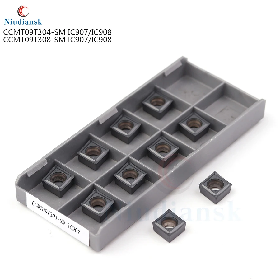 Твердосплавная вставка CCMT09T304 SM IC907 CCMT 09T308 токарный инструмент токарная режущие инструменты обработка с ЧПУ
