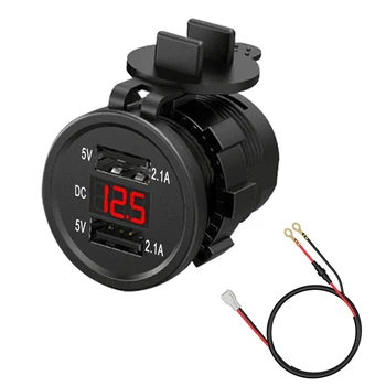 3.1A 12-24v Auto Motorcycle Cigarette Lighter Dual USB Ports Car Charger Socket + LED Digital Voltmeter Meter Display Monitor
3.1A 12-24v Auto Motorcycle Cigarette Lighter Dual USB Ports Car Charger Socket + LED Digital Voltmeter Meter Display Monitor