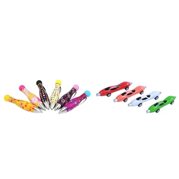 12x Cute Retractable Bowling Style Mini Ballpoint Pens, 0.7 mm Blue Ink, Colorful Pen Shell & 12 Pcs Cute Cool Racing Car Shape
12x Cute Retractable Bowling Style Mini Ballpoint Pens, 0.7 mm Blue Ink, Colorful Pen Shell & 12 Pcs Cute Cool Racing Car Shape