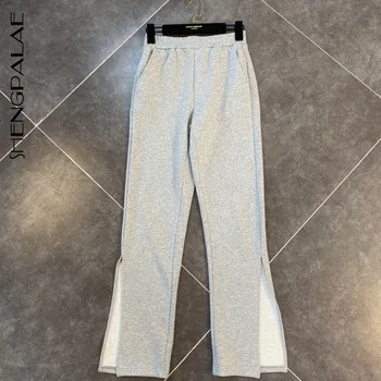 SHENGPALAE 2020 Summer Fashion Casual Loose Solid Elastic Waist Bottom Slit Pants High Waist Long Flare Pants Women SB427
SHENGPALAE 2020 Summer Fashion Casual Loose Solid Elastic Waist Bottom Slit Pants High Waist Long Flare Pants Women SB427