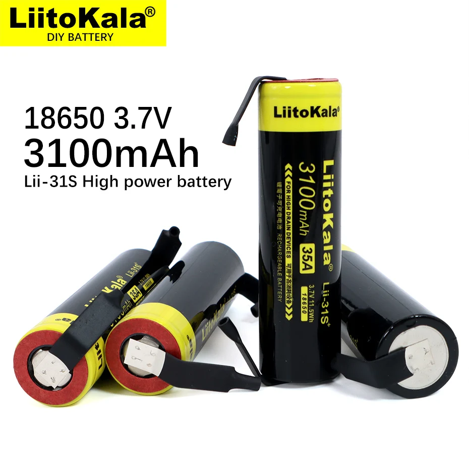 Новинка аккумулятор LiitoKala Lii-31S 18650 литий-ионный 3 7 в мА 35 А 1-10 шт. для устройств с