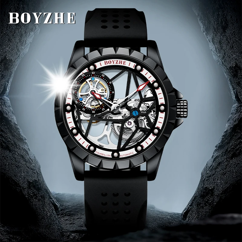 BOYZHE Original Men's Mechanical Watches Hollow-out Automatic Machine Watch Men Creative Waterproof New Design relogio masculino
BOYZHE Original Men's Mechanical Watches Hollow-out Automatic Machine Watch Men Creative Waterproof New Design relogio masculino