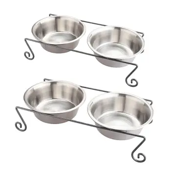 Stainless Steel Cat Dog Double Puppy Pet Water Food Feeder Dish Bowls Stand Set
Stainless Steel Cat Dog Double Puppy Pet Water Food Feeder Dish Bowls Stand Set