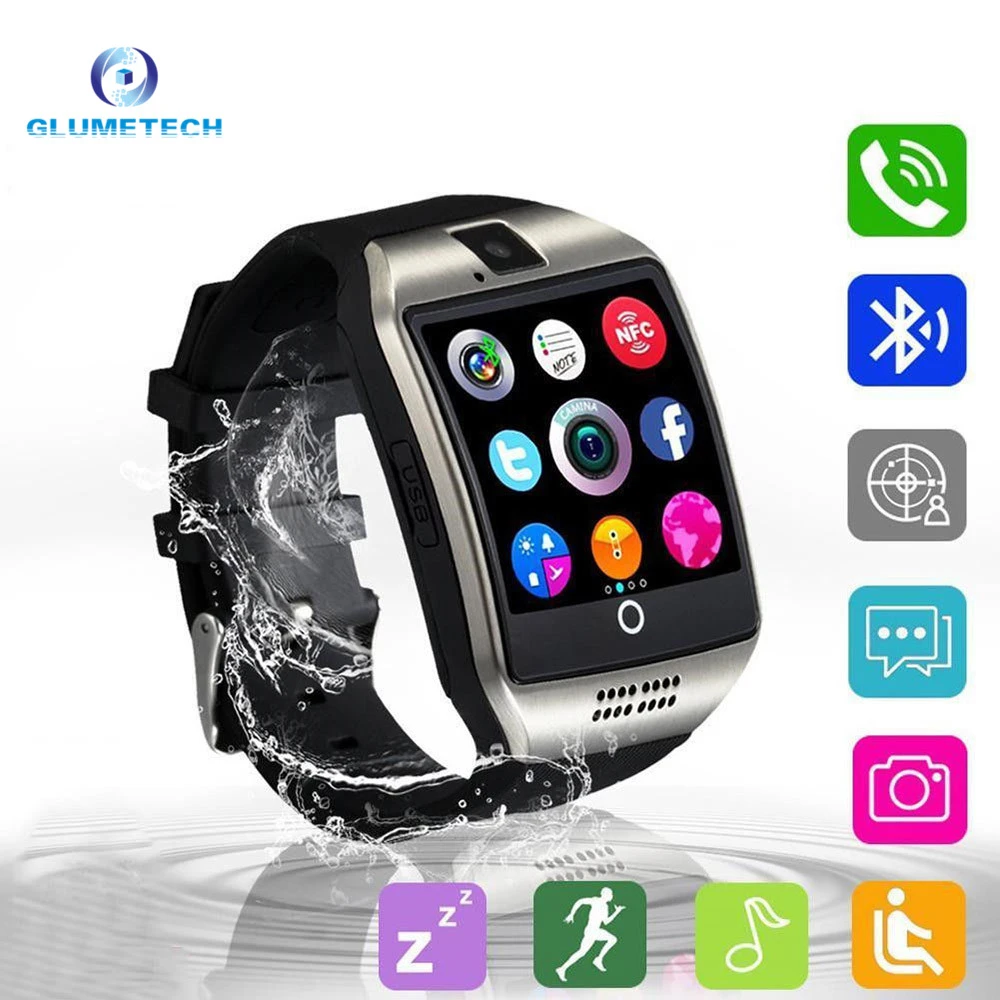 

Smartch Bluetooth Smart Watch Q18 With Camera Facebook Whatsapp Twitter Sync Sms Smartwatch Support Sim Tf Card For Ios Android
