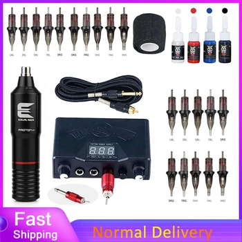 New Professional Tattoo Machine Set Rotary Tattoo Pen Needles Kits Permanent Makeup Machine Accessories Body Art Tattoo Supplies
New Professional Tattoo Machine Set Rotary Tattoo Pen Needles Kits Permanent Makeup Machine Accessories Body Art Tattoo Supplies