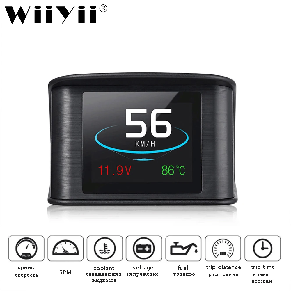 

HUD GPS T600 Head up display car Projector Speedometer P10 OBD2 Overspeed car electronics alarm Fuel Consumption Temperature