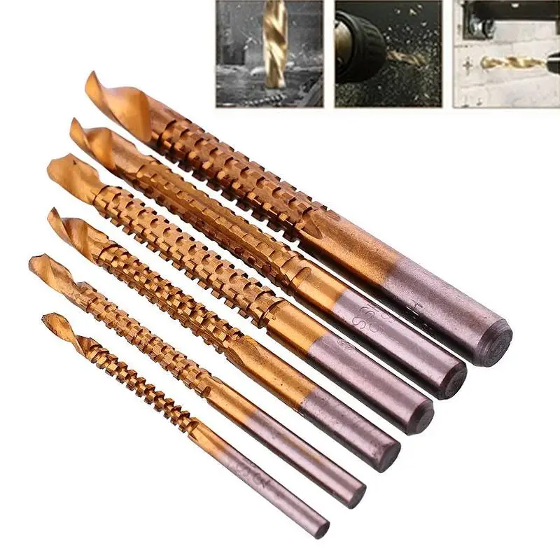 6pcs Drill Bits for Woodworking 3-8mm Titanium Coated Drill HSS Bit Chisel Tools for Carpenter Father Wood Set Slot Cutting
6pcs Drill Bits for Woodworking 3-8mm Titanium Coated Drill HSS Bit Chisel Tools for Carpenter Father Wood Set Slot Cutting