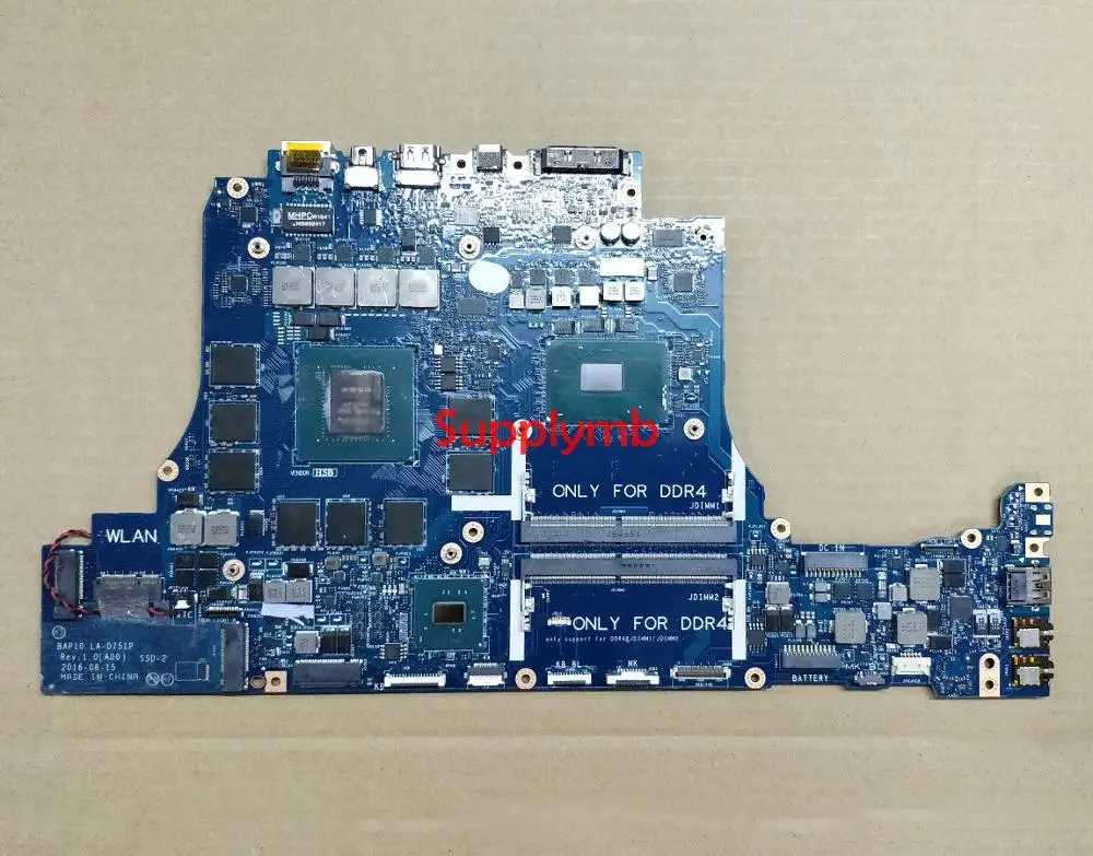 

CN-0RNF7V 0RNF7V RNF7V BAP10 LA-D751P i7-7700HQ GTX1070 8GB for Dell Alienware 15 R3 17 R4 NoteBook PC Laptop Motherboard Tested