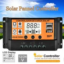 Solar Power Charge Controller Dual USB Auto Solar Panel Control Modules Voltage Regulator 12V/24V MPPT PWM Солнечная Панель
Solar Power Charge Controller Dual USB Auto Solar Panel Control Modules Voltage Regulator 12V/24V MPPT PWM Солнечная Панель