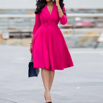 African Office Dress Elegant Women Sexy V Neck Black Dresses Minimalist Work Solid Red Spring 2020 Summer Vestidos Plus Size XXL
African Office Dress Elegant Women Sexy V Neck Black Dresses Minimalist Work Solid Red Spring 2020 Summer Vestidos Plus Size XXL