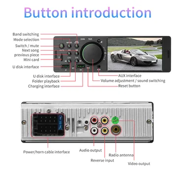 4" Car Radio Auto Radio Stereo Player Dual USB Bluetooth Handsfree MP5 Player Reverse Image Fast Charge AUX FM Car Radio
4" Car Radio Auto Radio Stereo Player Dual USB Bluetooth Handsfree MP5 Player Reverse Image Fast Charge AUX FM Car Radio