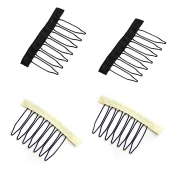 100PCS stainless steel With Polyster Cloth 7 Teeth Wig combs and clip for full lace wig cap wig accessories black blonde color
100PCS stainless steel With Polyster Cloth 7 Teeth Wig combs and clip for full lace wig cap wig accessories black blonde color