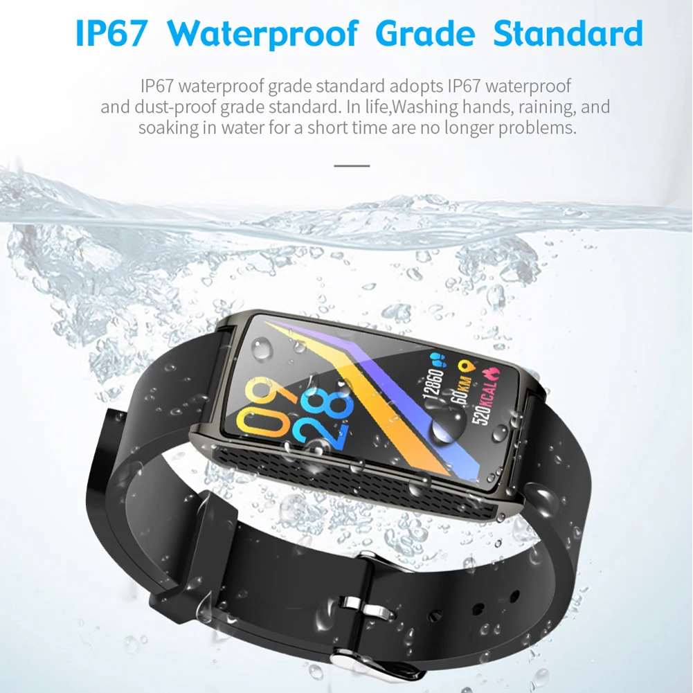 1.14 inch Smart Band Pedometer Heart Rate Blood Pressure Monitor Fitness Bracelet IP67 Waterproof Smart Wristband
1.14 inch Smart Band Pedometer Heart Rate Blood Pressure Monitor Fitness Bracelet IP67 Waterproof Smart Wristband