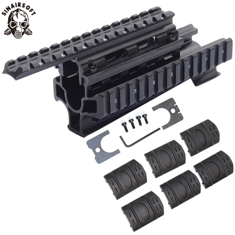 SINAIRSOFT Universal Picatinny Weaver Quad Rail Systerm Receiver 20mm For AK 47 74 Variants Handguard Hunting Cover Paintball
SINAIRSOFT Universal Picatinny Weaver Quad Rail Systerm Receiver 20mm For AK 47 74 Variants Handguard Hunting Cover Paintball