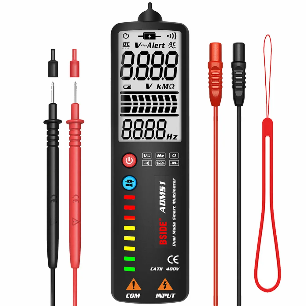 BSIDE 3-IN-1 Multimeter Voltmeter+Voltage Detector+Hidden Wire Tester EBTN 3-Line Display multimetro Ohm Hz Continuity NCV test
BSIDE 3-IN-1 Multimeter Voltmeter+Voltage Detector+Hidden Wire Tester EBTN 3-Line Display multimetro Ohm Hz Continuity NCV test