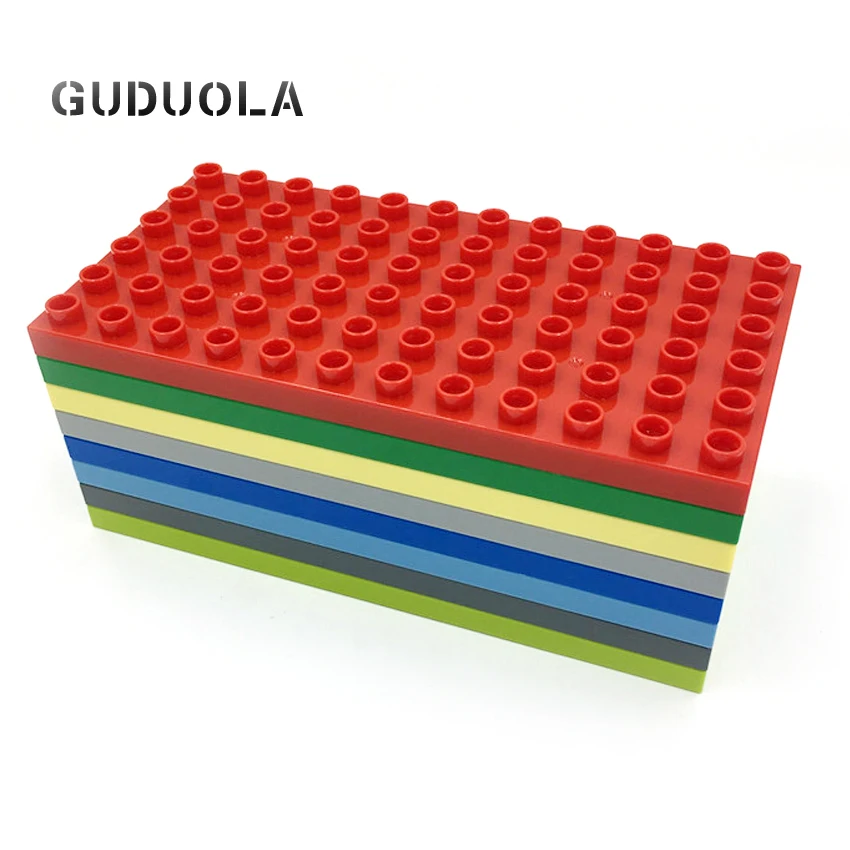 6x12dots 19.18x9.58x0.96cm Duplo Bricks Base Plate in Block Double Sided Baseplate Big Building Block Large Size Dots for Kids
6x12dots 19.18x9.58x0.96cm Duplo Bricks Base Plate in Block Double Sided Baseplate Big Building Block Large Size Dots for Kids