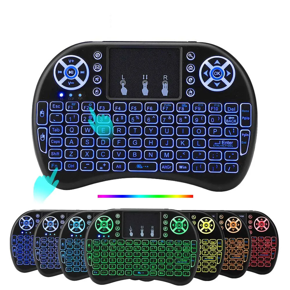 i8 keyboard backlit English Russian Spanish Air Mouse 2.4GHz Wireless Keyboard Touchpad Handheld for TV BOX Android GT Media V8
i8 keyboard backlit English Russian Spanish Air Mouse 2.4GHz Wireless Keyboard Touchpad Handheld for TV BOX Android GT Media V8