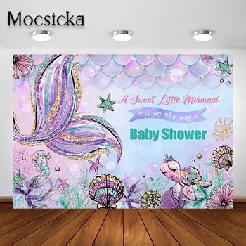 Mocsicka Under The Sea Little Mermaid Baby Shower Backdrop for Photography Purple Fish Scale Mermaid Party Photoshoot Background
Mocsicka Under The Sea Little Mermaid Baby Shower Backdrop for Photography Purple Fish Scale Mermaid Party Photoshoot Background