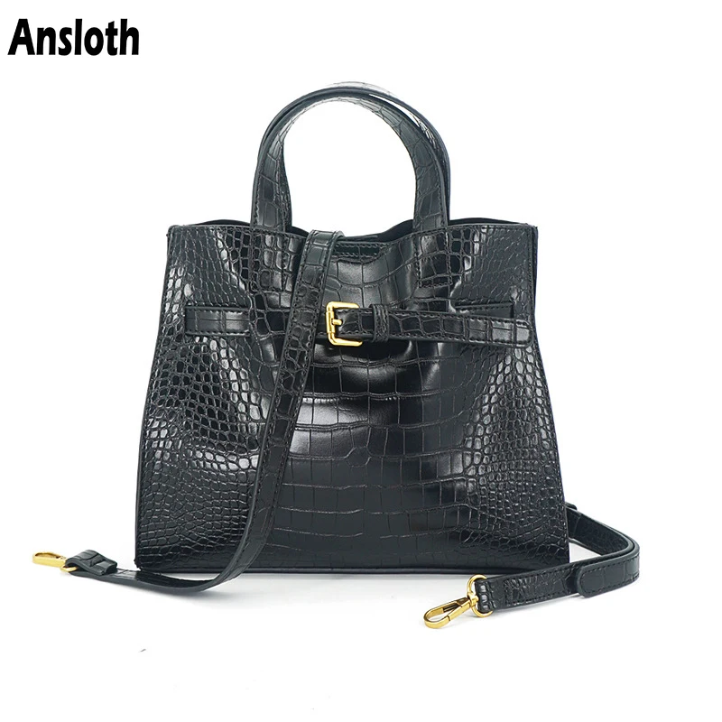 Ansloth Fashion Crocodile Pattern Shoulder Bags Leather Large Capacity Women Handbags Design 2020 New Crossbody Bags Lady HPS999 
Ansloth Fashion Crocodile Pattern Shoulder Bags Leather Large Capacity Women Handbags Design 2020 New Crossbody Bags Lady HPS999