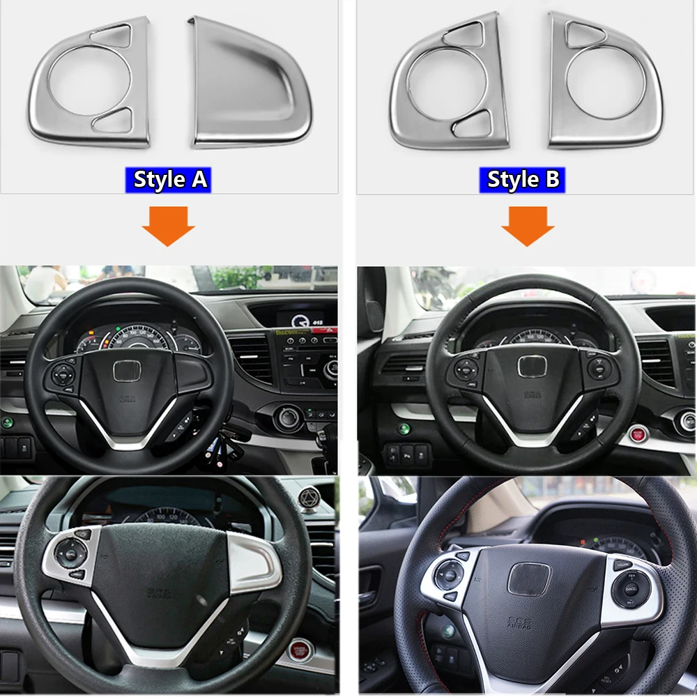 Для Honda CRV CR V 2012 2016 внутренняя молдинги матовый хром рулевое колесо функция Кнопка