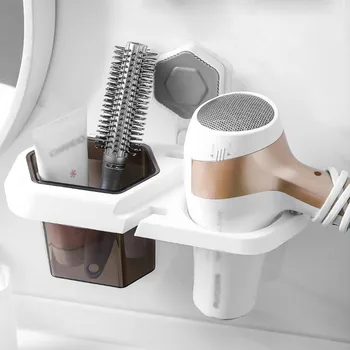 Wall-Mounted Storage Racks Suction Cup Hair Dryer Holder Comb Rack Stand Bathroom Supplies Home Practical Tool Organizer
Wall-Mounted Storage Racks Suction Cup Hair Dryer Holder Comb Rack Stand Bathroom Supplies Home Practical Tool Organizer