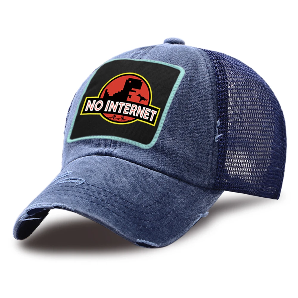 Cartoon Dinosaur Baseball Cap No Internet Printed Snapback Hat Outdoor Summer Mesh Baseball Caps Unisex Cotton Funny Dad Hats
Cartoon Dinosaur Baseball Cap No Internet Printed Snapback Hat Outdoor Summer Mesh Baseball Caps Unisex Cotton Funny Dad Hats