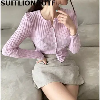Korean Sexy 2020 Spring Elegant Knitted Cardigan High Street Single Breasted Slim Vadim Soft Color Eam Dames Vestje Pull Sweater
Korean Sexy 2020 Spring Elegant Knitted Cardigan High Street Single Breasted Slim Vadim Soft Color Eam Dames Vestje Pull Sweater