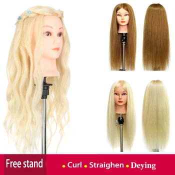 Hair Mannequin Head 28"White Blonde 90% Real Hair Training Mannequin Head Curling Women Professional Hairdresser Practice Head
Hair Mannequin Head 28"White Blonde 90% Real Hair Training Mannequin Head Curling Women Professional Hairdresser Practice Head