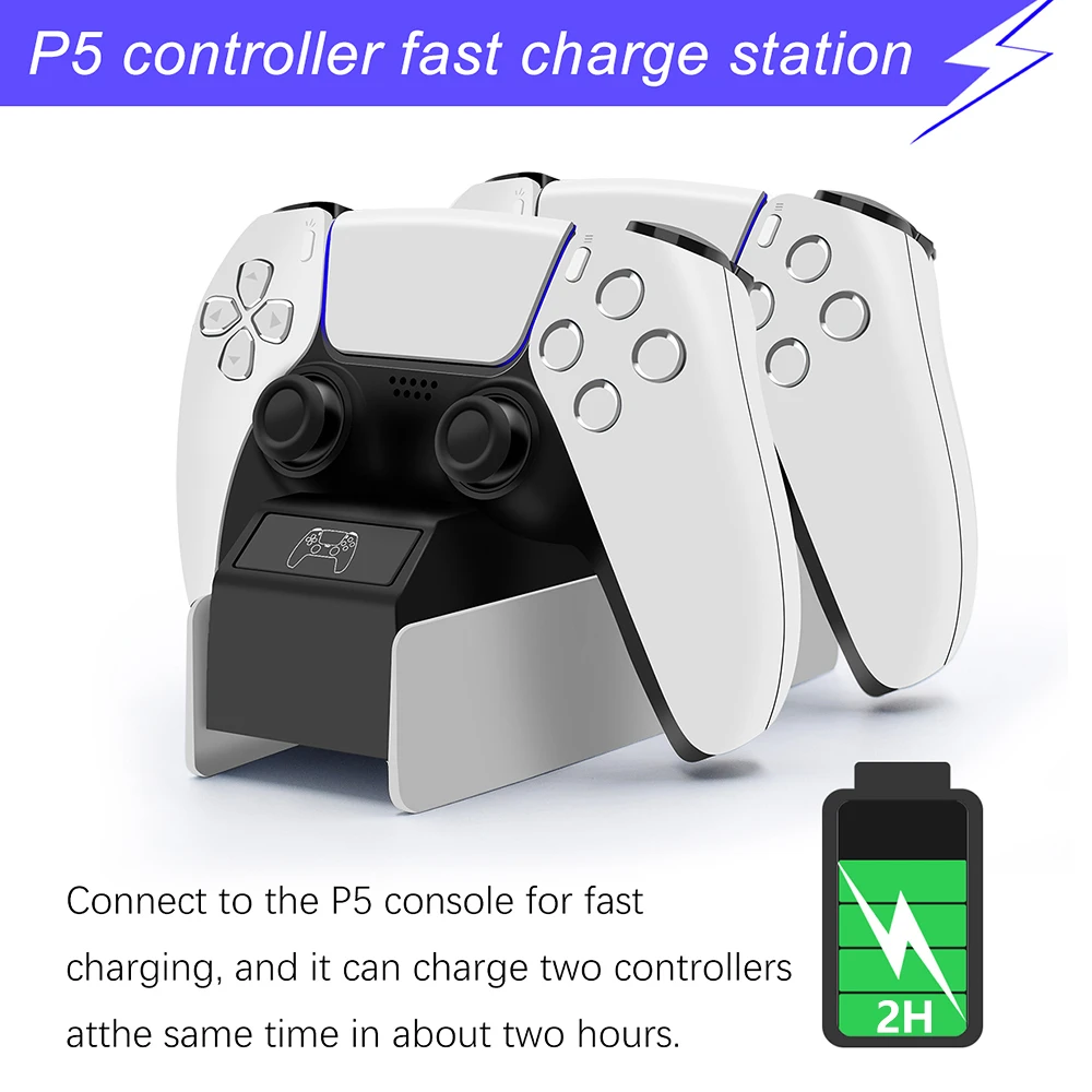 Dual Fast Charger for PS5 Wireless Controller USB Type-C Charging Cradle Dock Station for Sony PlayStation5 Joystick Gamepad
Dual Fast Charger for PS5 Wireless Controller USB Type-C Charging Cradle Dock Station for Sony PlayStation5 Joystick Gamepad