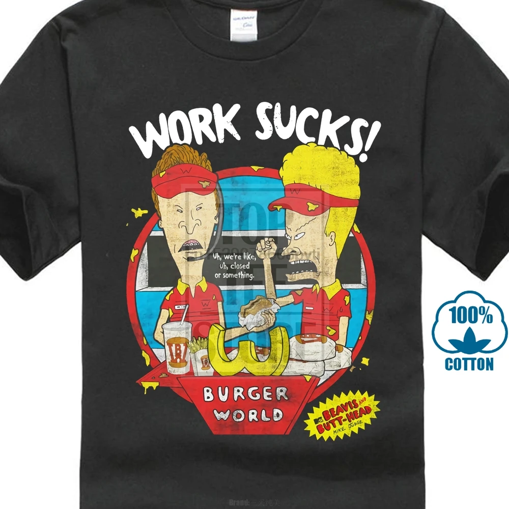 Мужская забавная Футболка женская крутая футболка Beavis Butthead Рабочая отстой