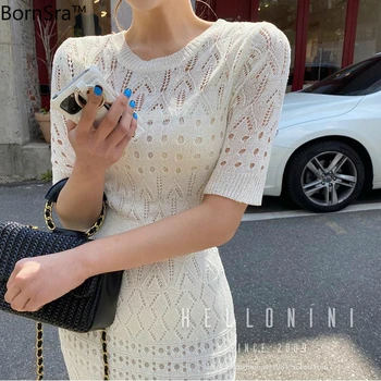 Bornsra 2020 Summer Hollow Out Woman Dress Knee-Length Empire Solid Vintage Dress Casual A-Line White Female Elegant Dress
Bornsra 2020 Summer Hollow Out Woman Dress Knee-Length Empire Solid Vintage Dress Casual A-Line White Female Elegant Dress