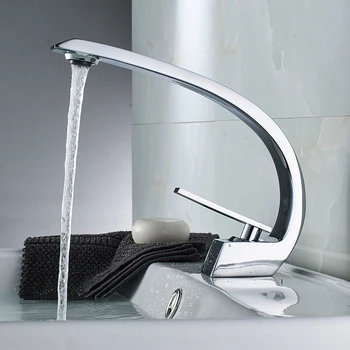 Basin Faucets Modern Bathroom Mixer Tap Brass Washbasin Faucet Single Handle Single Hole Elegant Crane For Bathroom 
Basin Faucets Modern Bathroom Mixer Tap Brass Washbasin Faucet Single Handle Single Hole Elegant Crane For Bathroom