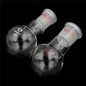 Glass Boiling Flask With Single Neck 1-neck 24/29 19/26 50ML Chemistry Round Bottom Flask
Glass Boiling Flask With Single Neck 1-neck 24/29 19/26 50ML Chemistry Round Bottom Flask