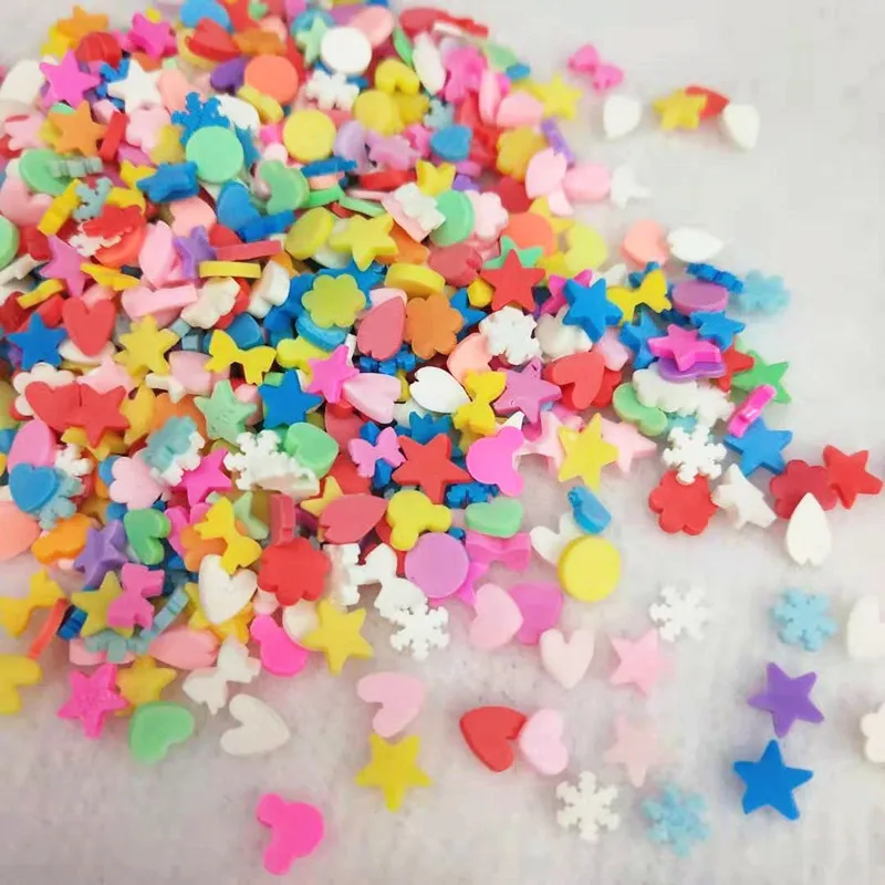 20g/lot Mix Models Polymer Clay Colorful Heart Star Snowflake Flower for DIY Card Making Tiny Cute plastic klei Mud Particles
20g/lot Mix Models Polymer Clay Colorful Heart Star Snowflake Flower for DIY Card Making Tiny Cute plastic klei Mud Particles