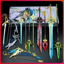 Game Genshin Impact Game Character Weapon Model Alloy Model Toy Keychain Collection Gifts Collections Enthusiast Collection Set Game Genshin Impact Game Character Weapon Model Alloy Model Toy Keychain Collection Gifts Collections Enthusiast Collection Set