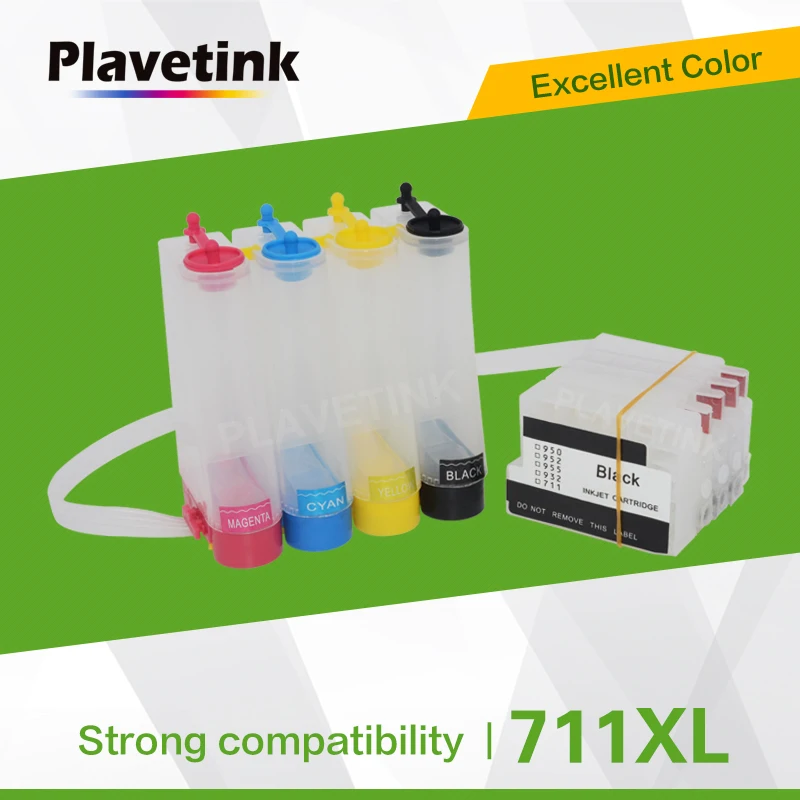 Фото Пустый чернильный бак Plavetink Ciss для принтера HP 711 XL чернильные картриджи Designjet T120 T520