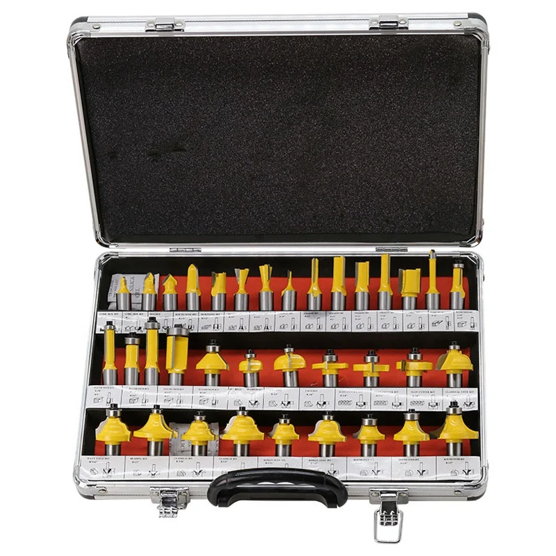 GYTB 35Pcs/Set 1/2 Inch Shank High-Grade Alloy Milling Cutter Router Bit Set Woodworking Tool In Case
GYTB 35Pcs/Set 1/2 Inch Shank High-Grade Alloy Milling Cutter Router Bit Set Woodworking Tool In Case