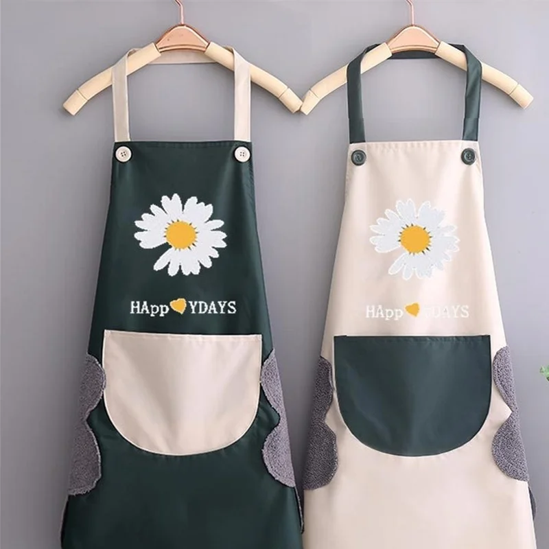 PVC Sleeveless Apron Japanese Style Small Daisy Apron Can Wipe Hands Waterproof Waist Waist Cooking Gown Family Kitchen Supplies
PVC Sleeveless Apron Japanese Style Small Daisy Apron Can Wipe Hands Waterproof Waist Waist Cooking Gown Family Kitchen Supplies