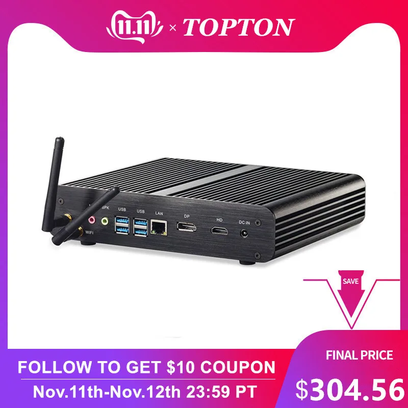 2019 Topton i7 8565U/8550U Fanless Mini PC Whiskey Lake 4 Core 8 Threads 2*DDR4 M.2 PCIe Desktop Computer Windows10 DP HDMI HTPC
2019 Topton i7 8565U/8550U Fanless Mini PC Whiskey Lake 4 Core 8 Threads 2*DDR4 M.2 PCIe Desktop Computer Windows10 DP HDMI HTPC