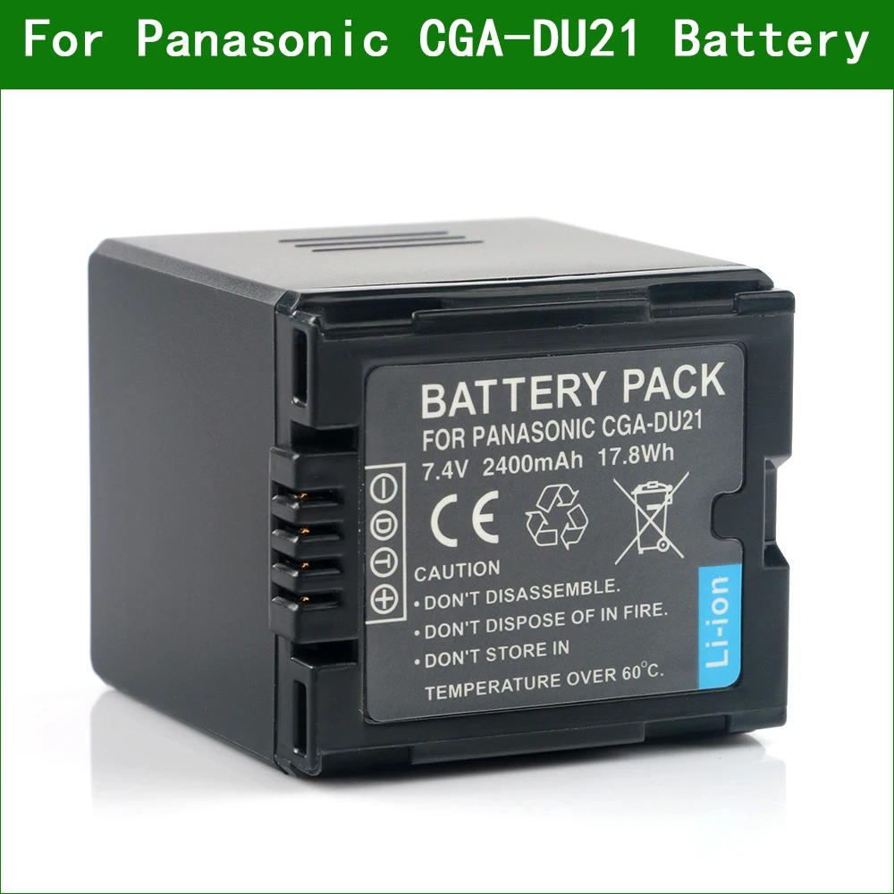 Фото LANFULANG 7 4 V 2400 мА/ч CGA-DU21 Замена Батарея для цифрового фотоаппарата Panasonic SDR-H18 PV-GS150